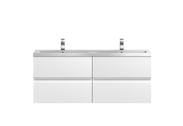 Hudson Reed 1200 Wall Hung 4 Drawer Vanity & Double Basin