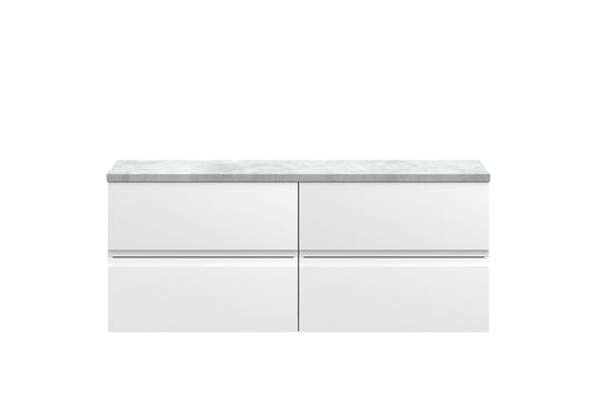 Hudson Reed 1200mm Wall Hung 4-Drawer Unit & Laminate Worktop