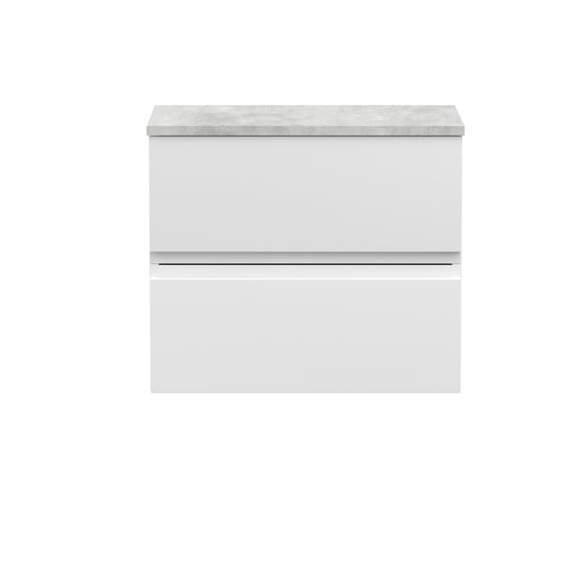 Hudson Reed 600mm Wall Hung 2-Drawer Vanity Unit & Laminate Worktop