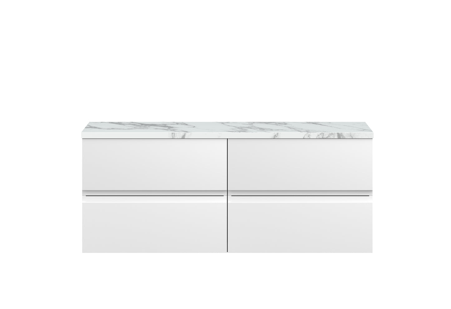 Hudson Reed 1200mm Wall Hung 4-Drawer Unit & Laminate Worktop