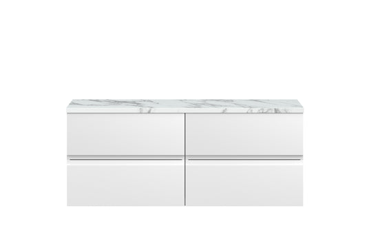 Hudson Reed 1200mm Wall Hung 4-Drawer Unit & Laminate Worktop