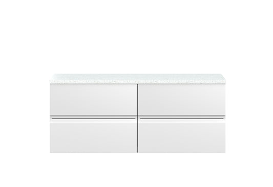 Hudson Reed 1200mm Wall Hung 4-Drawer Unit & Laminate Worktop