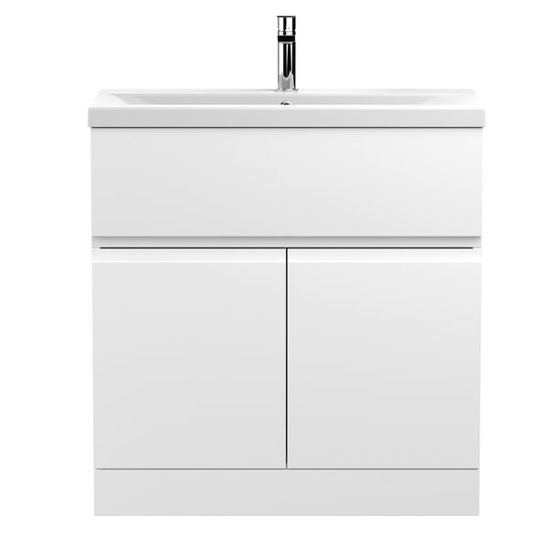 Hudson Reed 800mm Floor Standing 2-Door Vanity Unit & Basin 1
