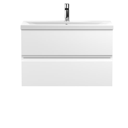 Hudson Reed 800mm Wall Hung 2-Drawer Vanity Unit & Basin 1