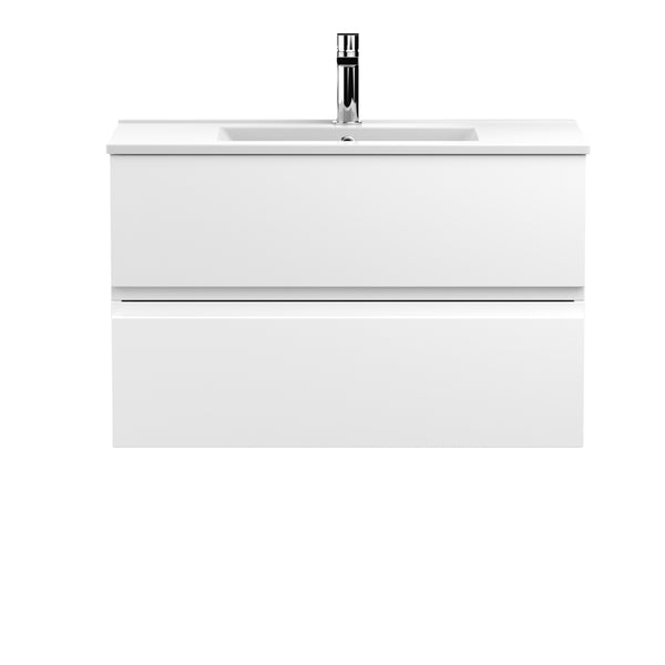 Hudson Reed 800mm Wall Hung 2-Drawer Vanity Unit & Basin 2