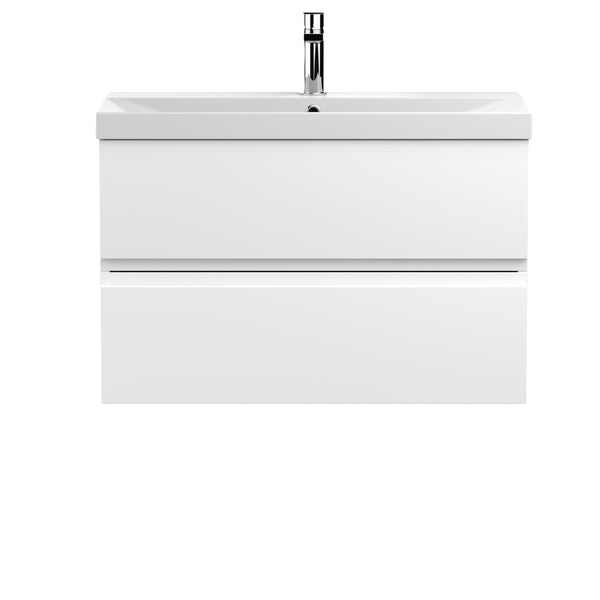 Hudson Reed 800mm Wall Hung 2-Drawer Vanity Unit & Basin 3