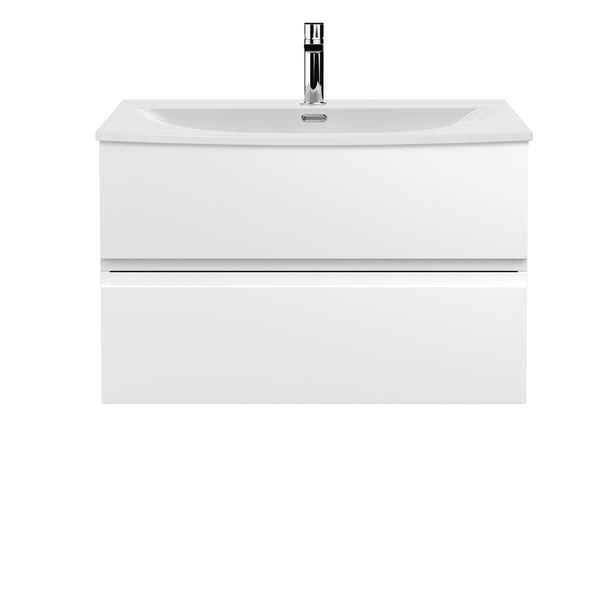 Hudson Reed 800mm Wall Hung 2 Drawer Vanity Unit & Basin 4