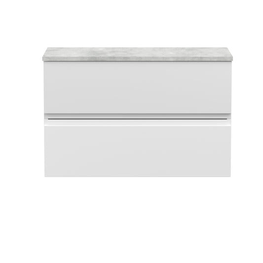 Hudson Reed 800mm Wall Hung 2-Drawer Vanity Unit & Laminate Worktop