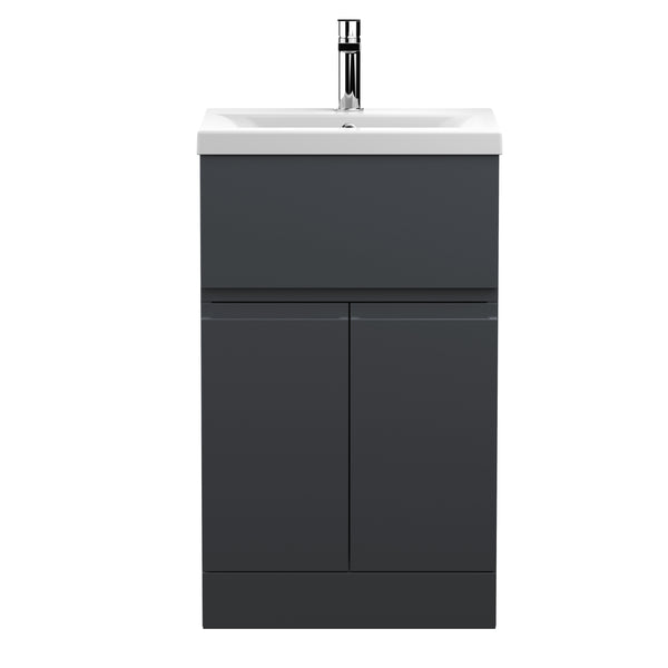Hudson Reed 500mm Floor Standing 2 Door/Drawer Vanity & Basin 1
