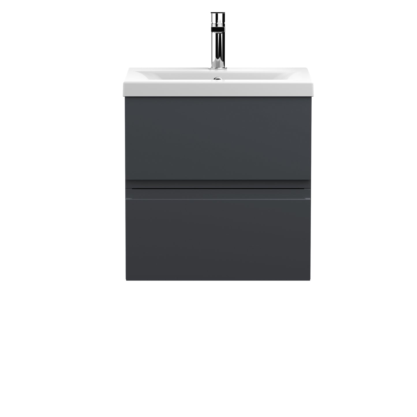 Hudson Reed 500mm Wall Hung 2 Drawer Vanity & Basin 1