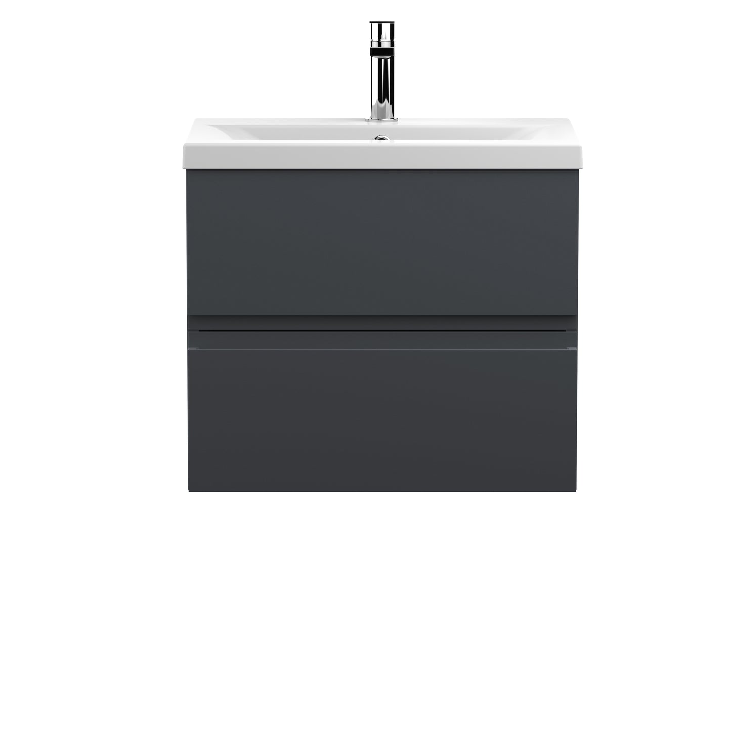 Hudson Reed 600mm Wall Hung 2 Drawer Vanity & Basin 1