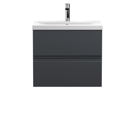 Hudson Reed 600mm Wall Hung 2 Drawer Vanity & Basin 1