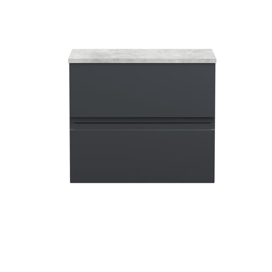 Hudson Reed 600mm Wall Hung 2 Drawer Vanity & Laminate Top