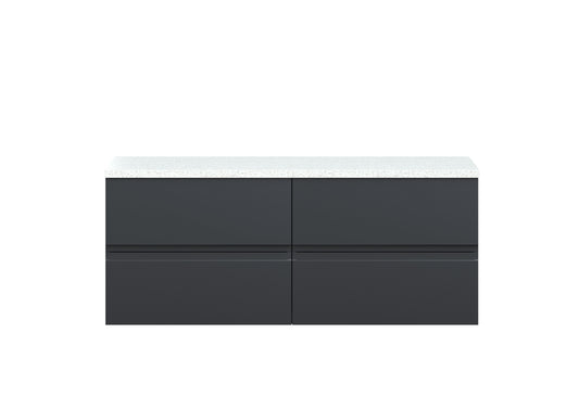 Hudson Reed 1200mm Wall Hung 4-Drawer Unit & Laminate Worktop