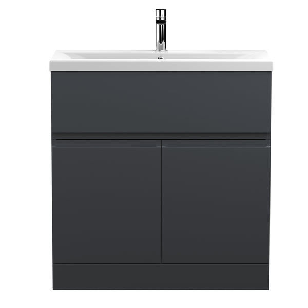 Hudson Reed 800mm Floor Standing 2 Door/Drawer Vanity & Basin 1