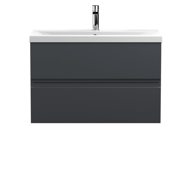 Hudson Reed 800mm Wall Hung 2 Drawer Vanity & Basin 1