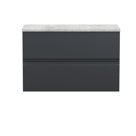 Hudson Reed 800mm Wall Hung 2 Drawer Vanity & Laminate Top