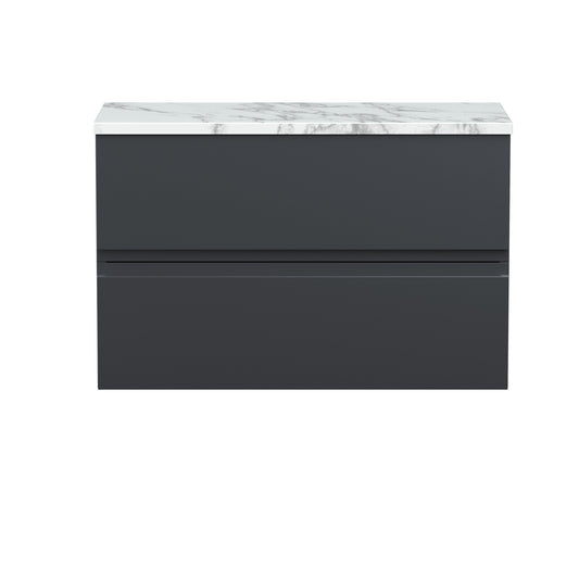 Hudson Reed 800mm Wall Hung 2-Drawer Unit & Laminate Worktop