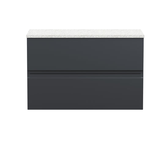 Hudson Reed 800mm Wall Hung 2 Drawer Vanity & Laminate Top