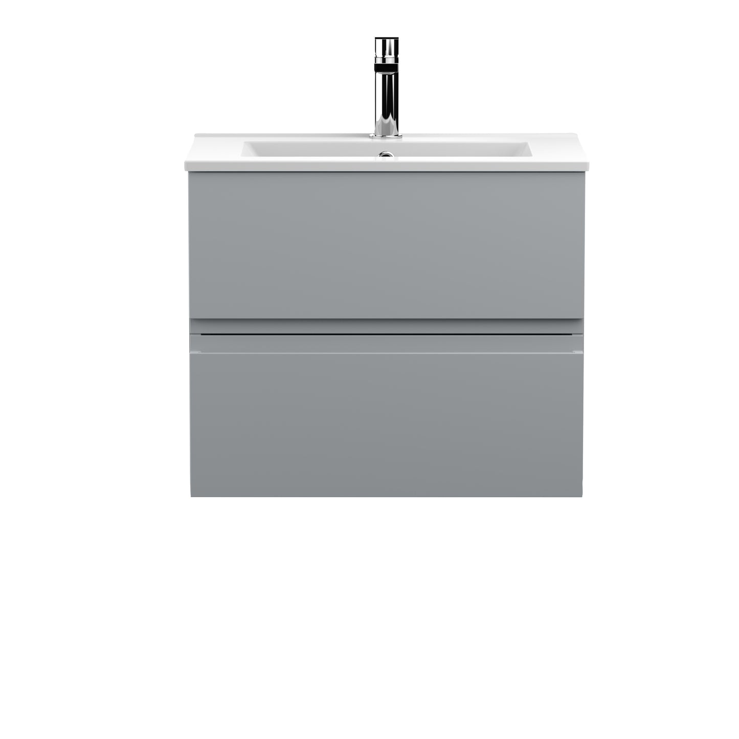 Hudson Reed 600mm Wall Hung 2-Drawer Vanity Unit & Basin 2