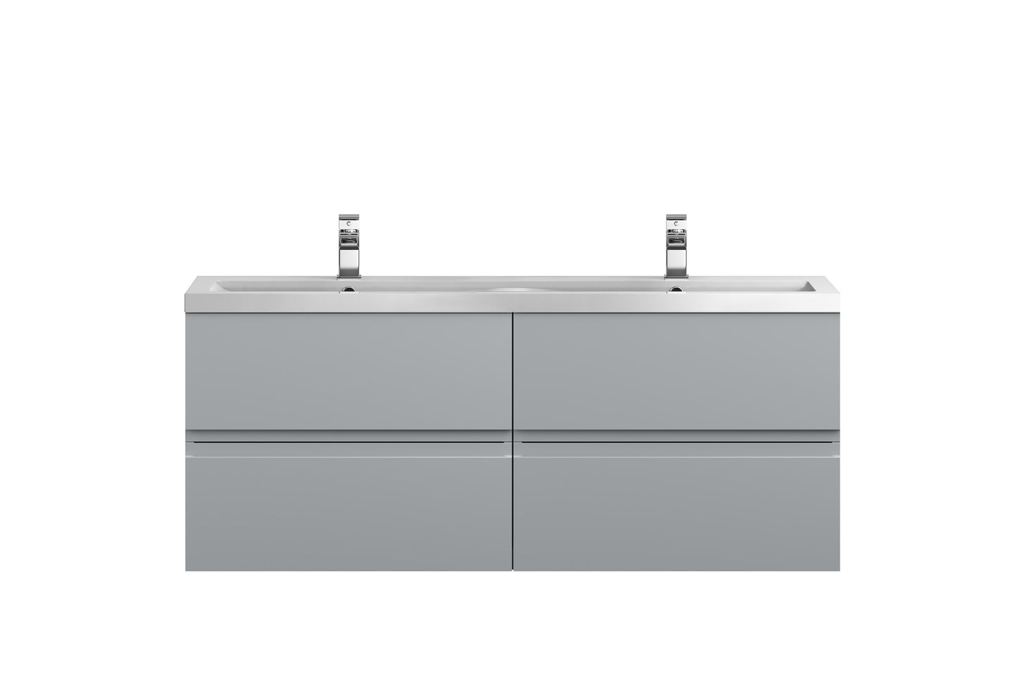 Hudson Reed 1200 Wall Hung 4 Drawer Vanity & Double Basin