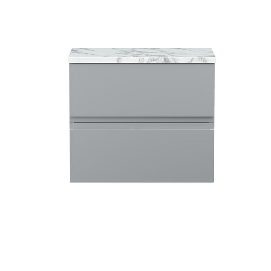 Hudson Reed 600mm Wall Hung 2-Drawer Unit & Laminate Worktop