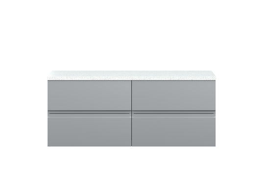 Hudson Reed 1200mm Wall Hung 4-Drawer Unit & Laminate Worktop