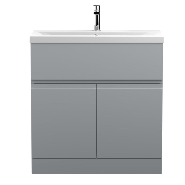Hudson Reed 800mm Floor Standing 2-Door Vanity Unit & Basin 1