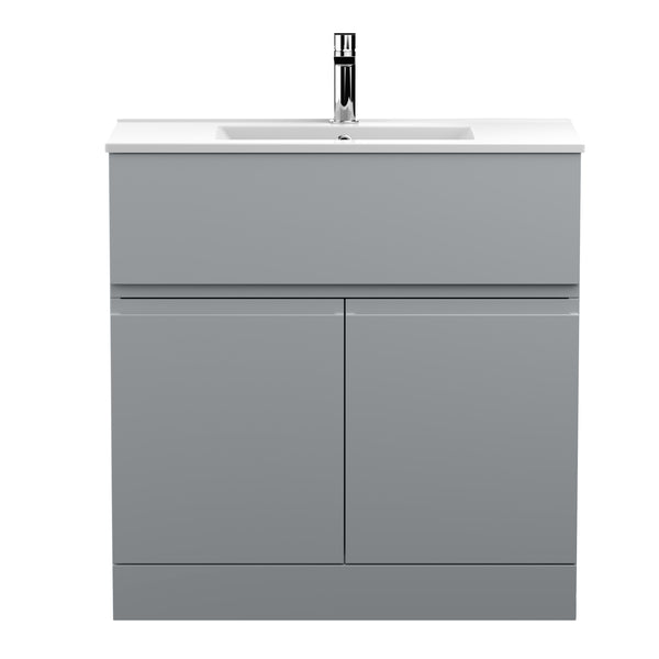 Hudson Reed 800mm Floor Standing 2-Door Vanity Unit & Basin 2
