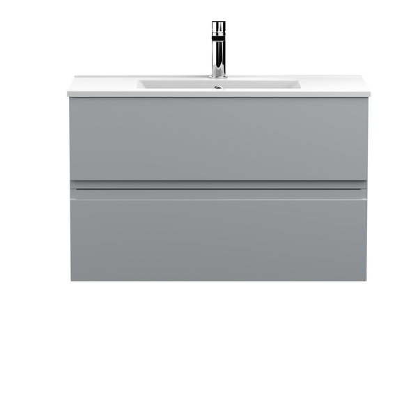 Hudson Reed 800mm Wall Hung 2-Drawer Vanity Unit & Basin 2