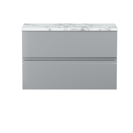 Hudson Reed 800mm Wall Hung 2-Drawer Unit & Laminate Worktop
