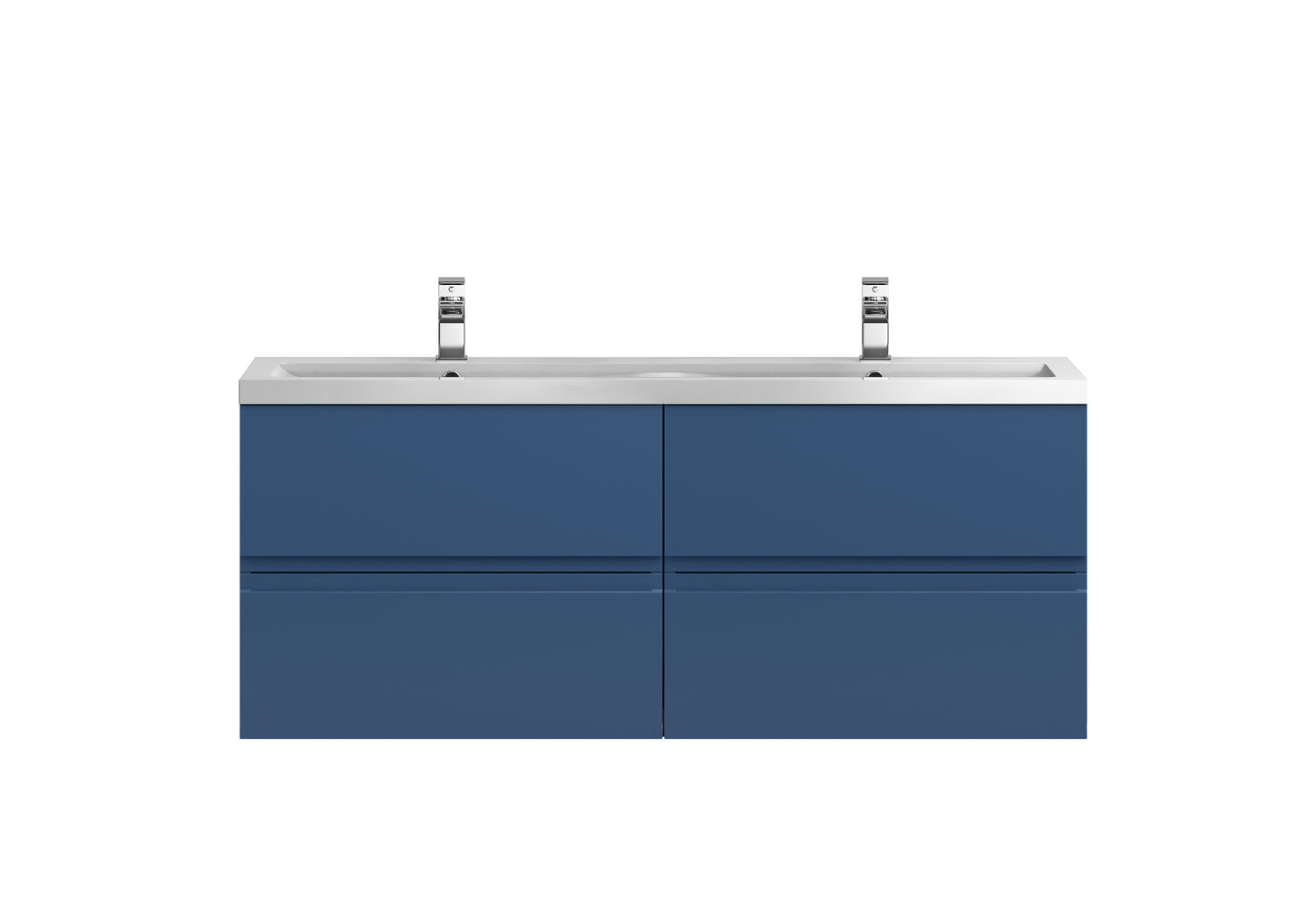 Hudson Reed 1200 Wall Hung 4 Drawer Vanity & Double Basin