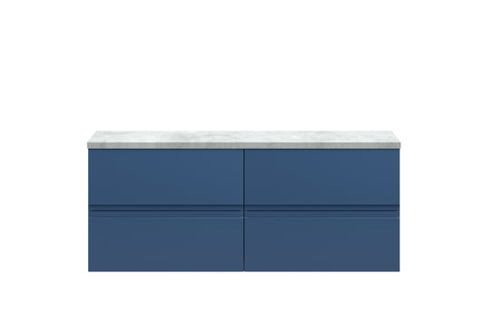 Hudson Reed 1200mm Wall Hung 4-Drawer Unit & Laminate Worktop