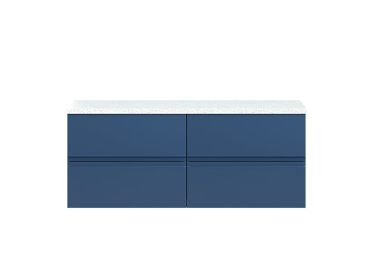 Hudson Reed 1200mm Wall Hung 4-Drawer Unit & Laminate Worktop