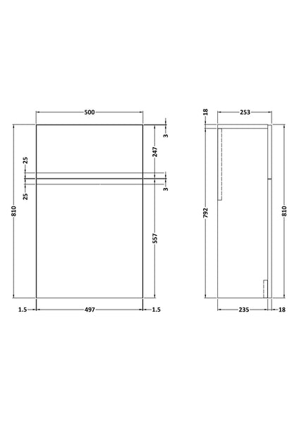 Hudson Reed 500mm WC Unit