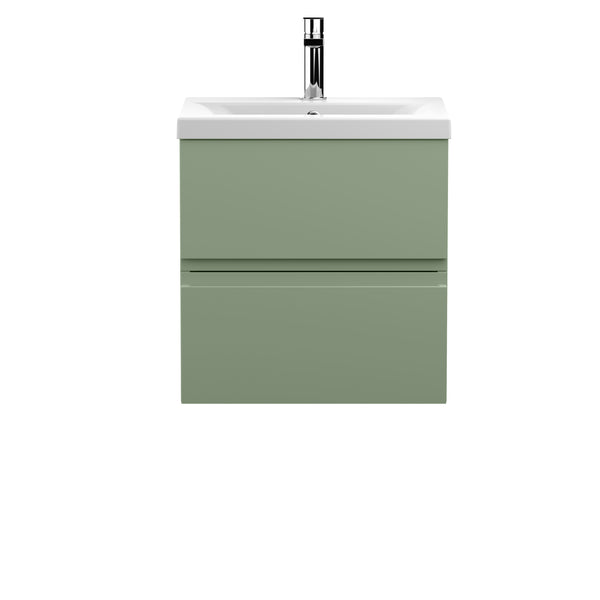 Hudson Reed 500mm Wall Hung 2 Drawer Unit & Basin 1