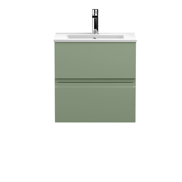 Hudson Reed 500mm Wall Hung 2 Drawer Unit & Basin 2