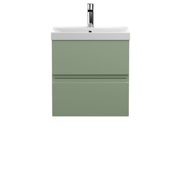 Hudson Reed 500mm Wall Hung 2 Drawer Unit & Basin 3