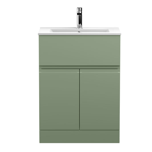 Hudson Reed 600mm Floor Standing 2 Door/Drawer Unit & Basin 2