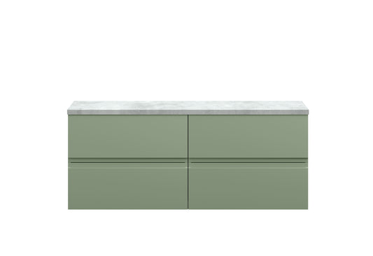 Hudson Reed 1200mm Wall Hung 4-Drawer Unit & Laminate Worktop
