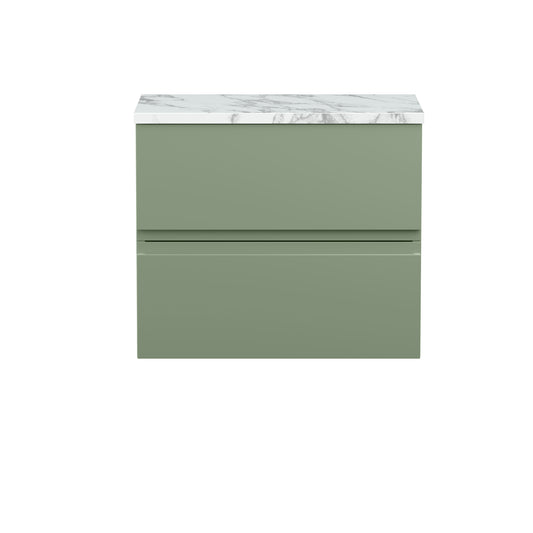 Hudson Reed 600mm Wall Hung 2-Drawer Unit & Laminate Worktop