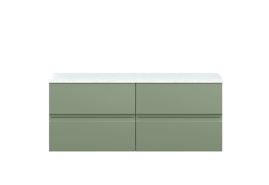 Hudson Reed 1200mm Wall Hung 4-Drawer Unit & Laminate Worktop
