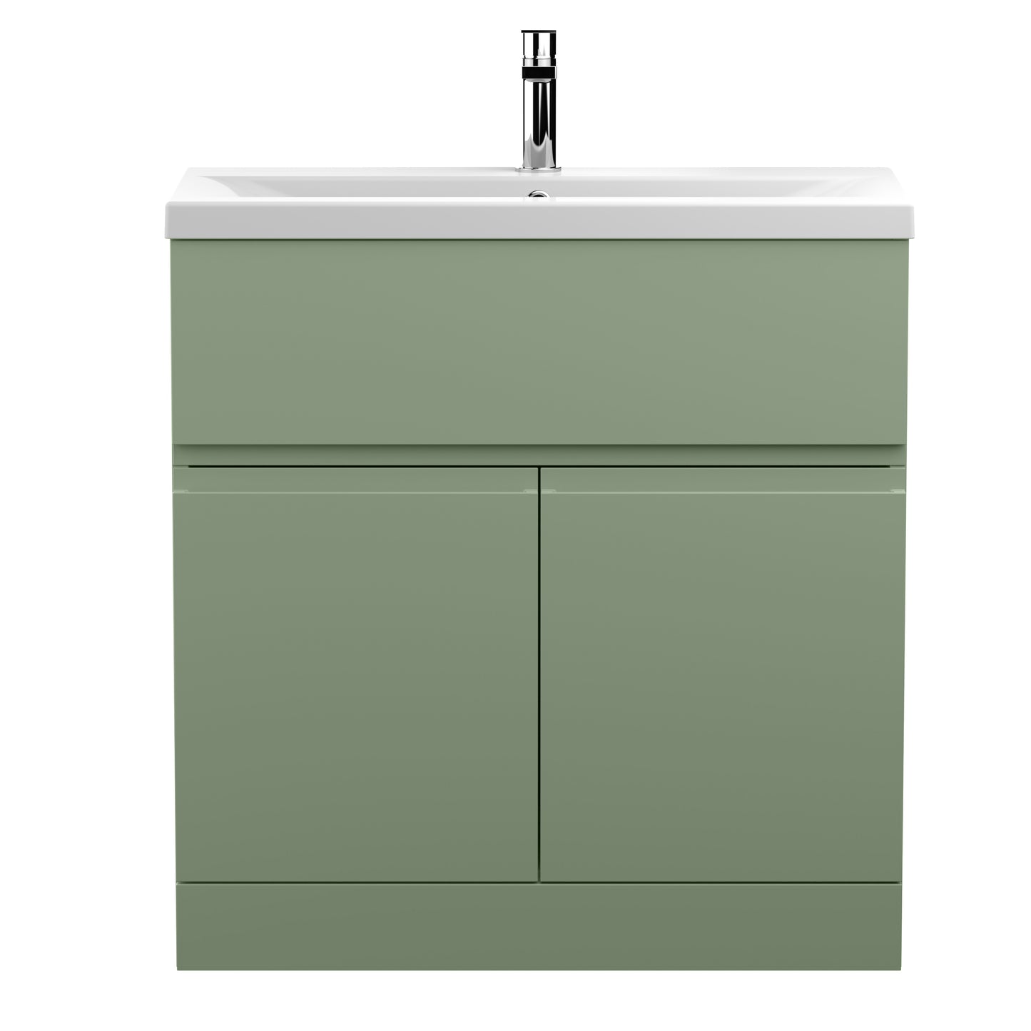 Hudson Reed 800mm Floor Standing 2 Door/Drawer Unit & Basin 1