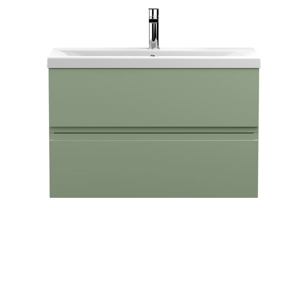 Hudson Reed 800mm Wall Hung 2 Drawer Unit & Basin 1