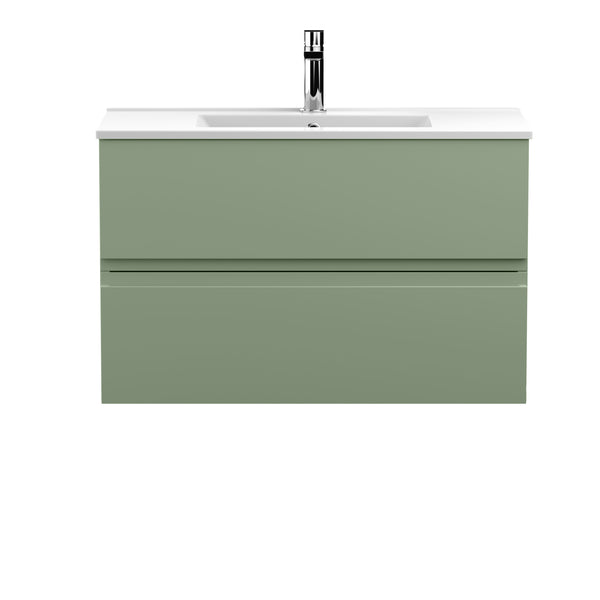 Hudson Reed 800mm Wall Hung 2 Drawer Unit & Basin 2