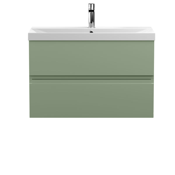 Hudson Reed 800mm Wall Hung 2 Drawer Unit & Basin 3