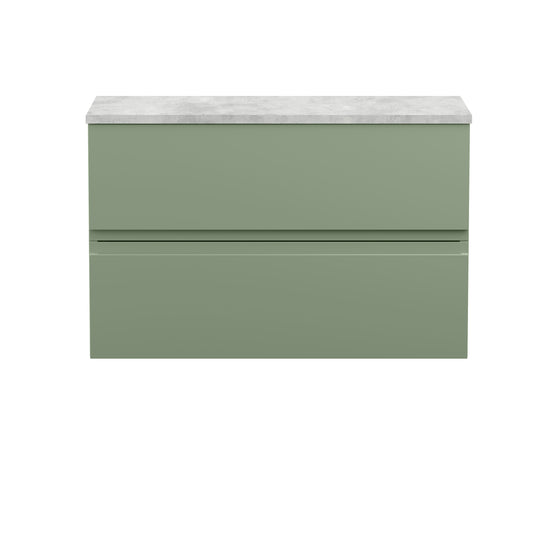 Hudson Reed 800mm Wall Hung 2 Drawer Unit & Laminate Top