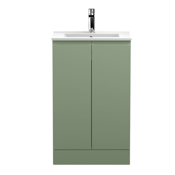 Hudson Reed 500mm Floor Standing 2 Door Vanity & Basin 2