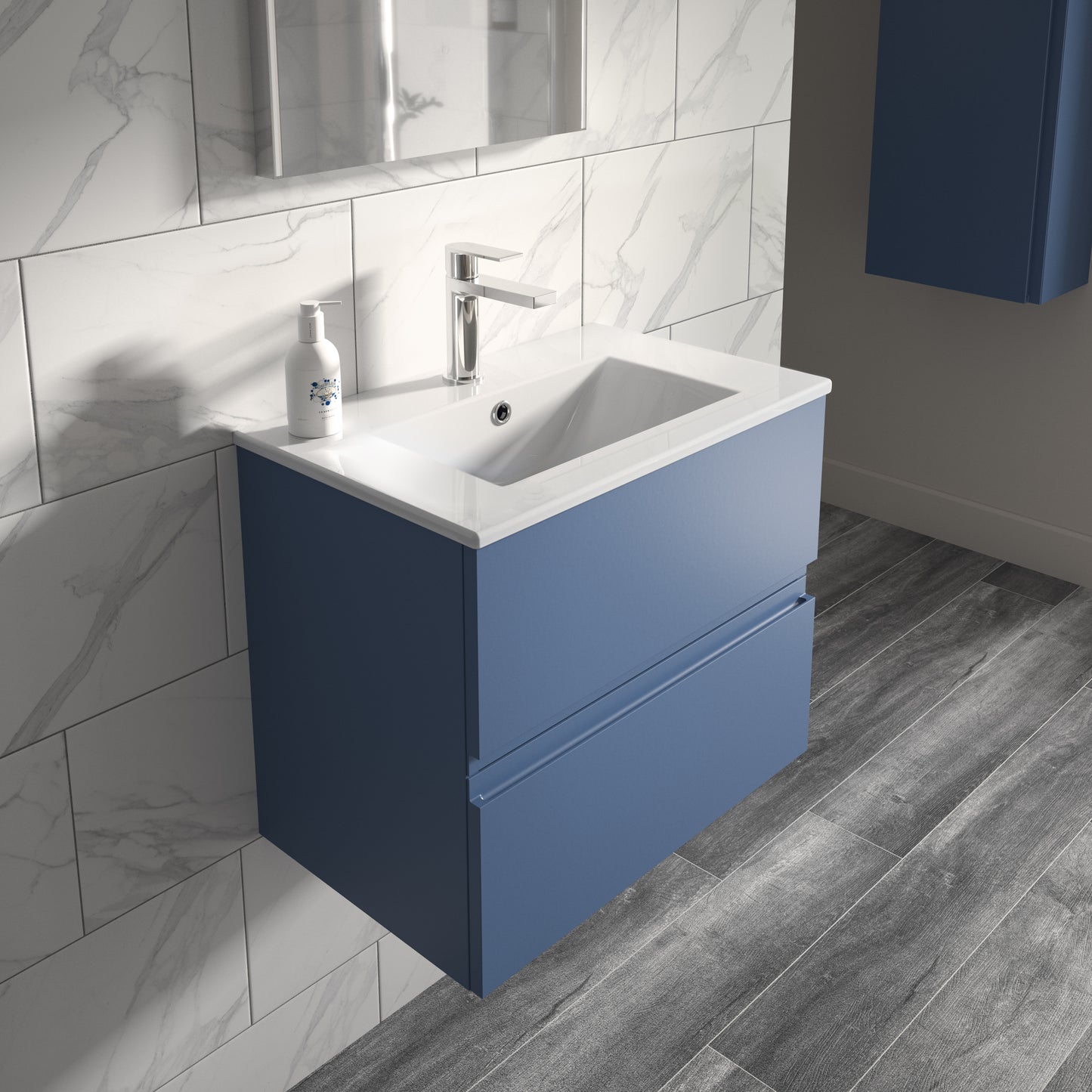 Hudson Reed 500mm Wall Hung 2-Drawer Vanity Unit & Basin 2