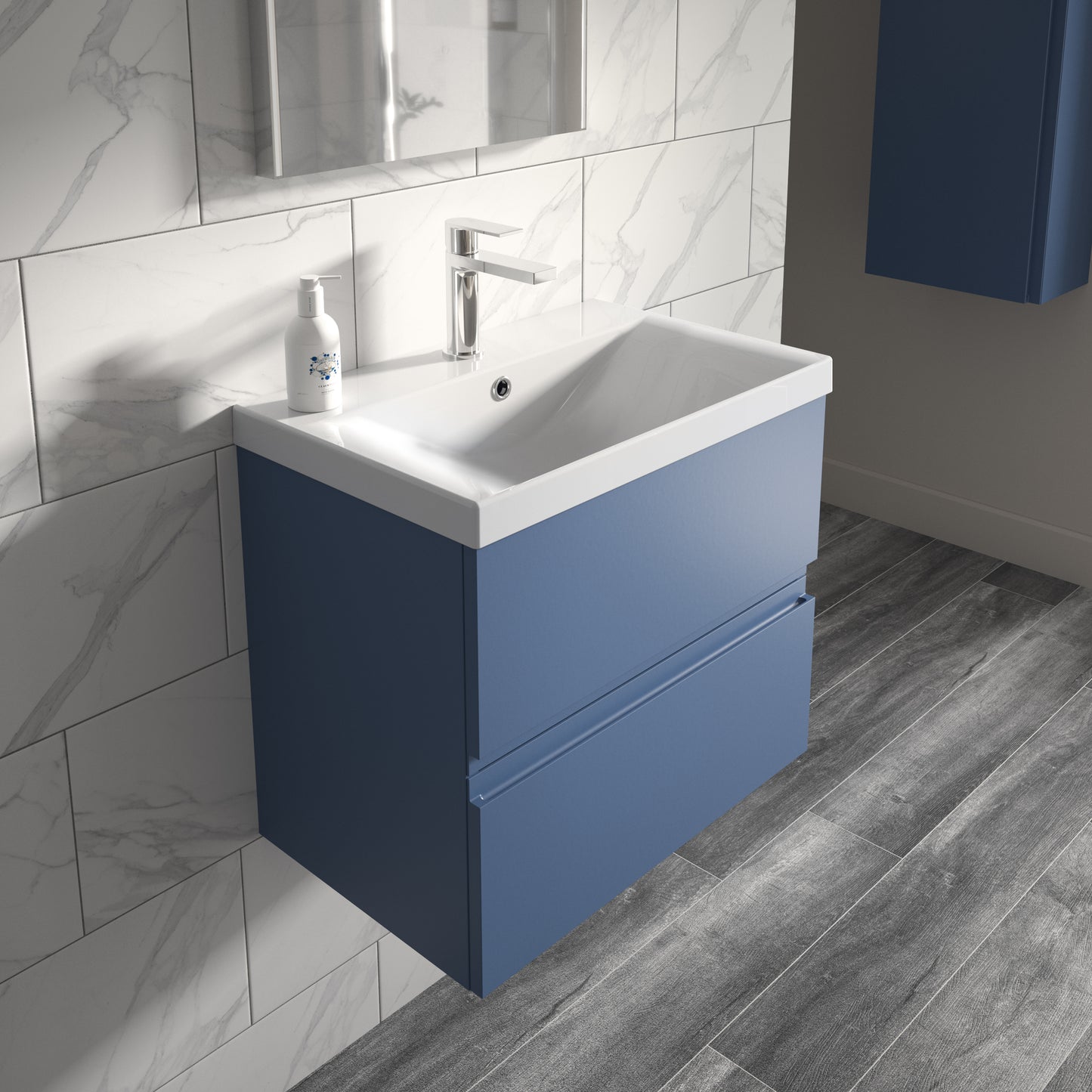 Hudson Reed 500mm Wall Hung 2-Drawer Vanity Unit & Basin 3